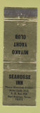 Matchbook Cover - Seashore Inn Port Arthur TX WEAR Miyako Yacht Club
