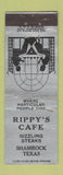 Matchbook Cover - Rippy's Cafe Shamrock TX WEAR