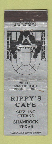 Matchbook Cover - Rippy's Cafe Shamrock TX WEAR