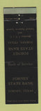 Matchbook Cover - Forney State Bank TX WEAR