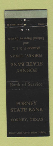 Matchbook Cover - Forney State Bank TX WEAR