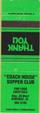 Matchbook Cover - Coach House Supper Club Dubuque IA