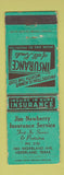 Matchbook Cover - Jim Newberry Insurance Nederland TX WORN