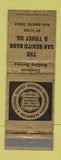 Matchbook Cover - San Benito Bank and Trust TX WEAR