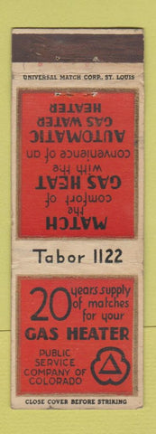 Matchbook Cover - Gas Heater Public Service Colorado WEAR