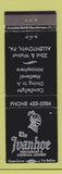 Matchbook Cover - Ivanhoe Resetaurant Allentown PA