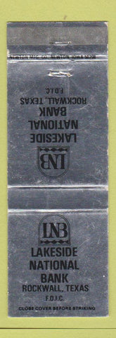 Matchbook Cover - Lakeside National Bank Rockwall TX WEAR