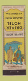 Matchbook Cover - Drive Hotel Graham TX bellhop WORN BACK