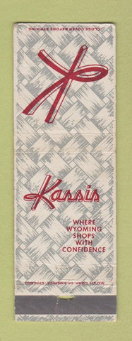 Matchbook Cover - Karsis Stores WY Wyoming WEAR