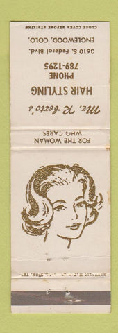 Matchbook Cover - Mr Roberto's Hair Salon Englewood Colorado girlie WEAR