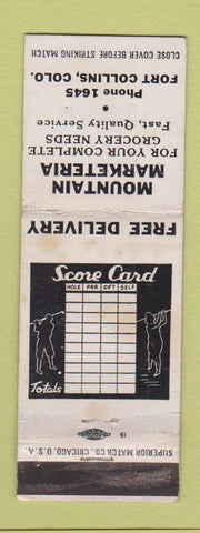 Matchbook Cover - Mountain Marketeria Fort Collins Colorado grocery WEAR
