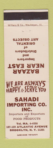 Matchbook Cover - Sahadi Imports Oriental Art Brooklyn NY foods