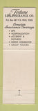 Matchbook Cover - Fortue Life Insurance El Paso TX