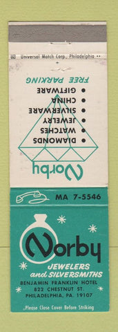 Matchbook Cover - Norby Jewelry Philadelphia PA