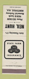 Matchbook Cover - State Farm Insurance Neil Hunt Huntsville AL