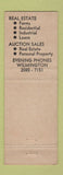 Matchbook Cover - Bailey Murphy Darbyshire Real Estate Auction Wilmington OH