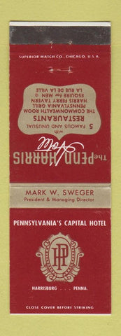 Matchbook Cover - Penn Harris Hotel Harrisburg PA