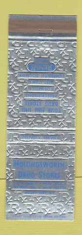 Matchbook Cover - Hollingsworth Drug Stores Mount Airy NC