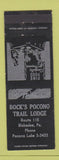Matchbook Cover - Bock's Pocono Trail Lodge Blakeslee PA