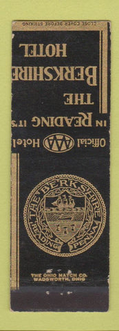 Matchbook Cover - Berkshire Hotel Reading PA BLACK