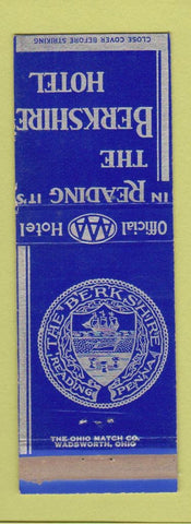 Matchbook Cover - Berkshire Hotel Reading PA BLUE