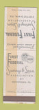 Matchbook Cover - First Federal Savings and Loan Pottstown PA