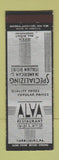 Matchbook Cover - Alva Restaurant Italian Harrisburg PA deco