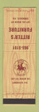 Matchbook Cover - Ritter's Furniture Emmaus PA