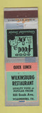Matchbook Cover - Wilkinsburg Restaurant PA WEAR