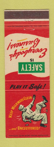 Matchbook Cover - Safety Slips falls