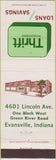 Matchbook Cover - Thrift Savings Loan Evansville IN