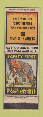 Matchbook Cover - Standard & Main Insurance Denver Colorado WEAR