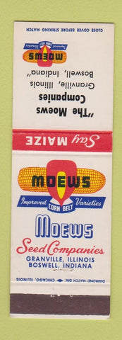 Matchbook Cover - Moews Corn Seed Granville IN Boswell IN