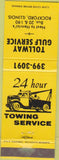 Matchbook Cover - Tollway Gulf oil gas Rockford IL