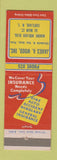 Matchbook Cover - James Wood Insurance Cortland NY