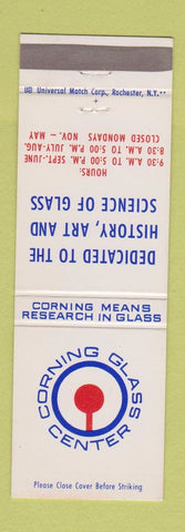 Matchbook Cover - Corning Glass Center NY