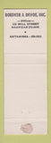 Matchbook Cover - Boedker & Devoe Insurance  Danville Catawissa PA