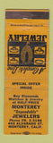 Matchbook Cover - Monterey Jewelry CA WORN