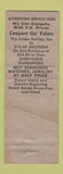 Matchbook Cover - Monterey Jewelry CA WORN