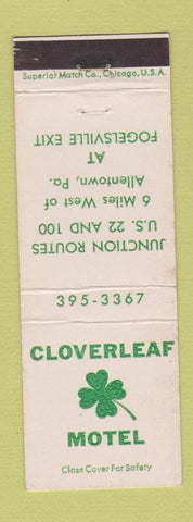 Matchbook Cover - Cloverleaf Motel Allentown PA