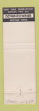 Matchbook Cover - Downtowner Motor Inns State College PA