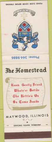 Matchbook Cover - The Homestead Maywood IL
