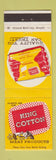 Matchbook Cover - King Cotton Hot Dogs