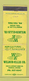 Matchbook Cover - Wilbur Ellis Agricultural Chemical Yuma AZ WEAR