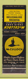 Matchbook Cover - McCulloch Chain Saws Waukesha Phoneix AZ WEAR