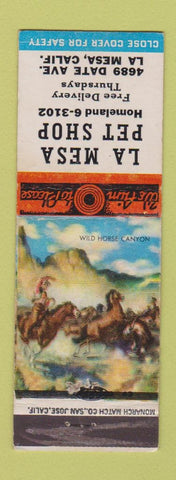 Matchbook Cover - La Mesa Pet Shop La Mesa CA