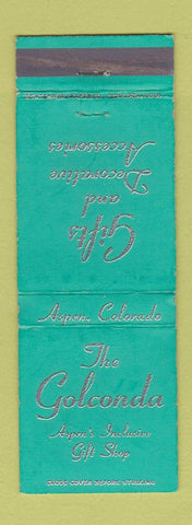 Matchbook Cover - The Golconda Gift Shop Aspen Colorado WORN