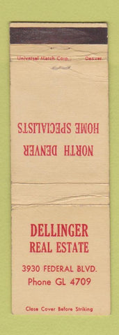 Matchbook Cover - Dellinger Real Estate Denver Colorado WEAR