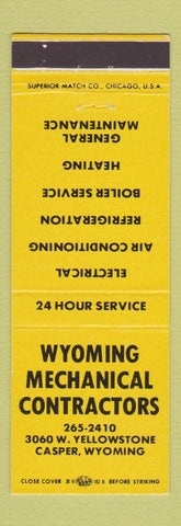 Matchbook Cover - Wyoming Mechincal Contractors Casper WY