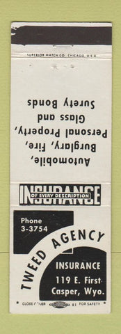 Matchbook Cover - Tweed Insurance Agency Casper WY